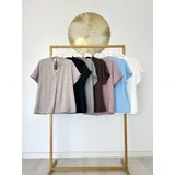 T-Shirt & Top(D) Genere T-Shirt Donna Primavera/Estate Made in Italia Quotidiano Colore Unico Standard — foto 1