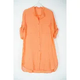 Vestiti Donna Primavera/Estate Made in Italia Quotidiano Colore Unico Oversize — foto 5