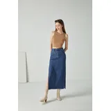 Gonne Genere Gonna lunga Donna Autunno/Inverno Made in Cina Quotidiano Colore Unico Petite Jeans — foto 5