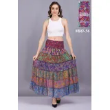 Gonna a Campana Donna Estate Made in India Quotidiano Colori Casuale Standard Seta — foto 3
