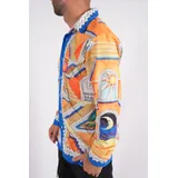 Camicie(U) Uomo Camicia Casual Uomo Estate Made in Italia Tempo libero Colore Unico Standard Bottoni — foto 3