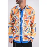 Camicie(U) Uomo Camicia Casual Uomo Estate Made in Italia Tempo libero Colore Unico Standard Bottoni — foto 1