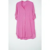 Camicia Donna Primavera/Estate Made in Italia Quotidiano Colore Unico Oversize — foto 3