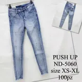 Jeans Skinny Donna Quattro stagioni Made in Cina Quotidiano Colore Unico Oversize — foto 1