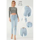 Jeans Skinny Donna Quattro stagioni Made in Cina Quotidiano Colore Unico Standard — foto 1