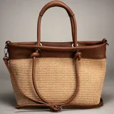 Borsa a Mano Donna Estate Made in Italia Tempo libero Colore Unico Cerniera lampo — foto 3