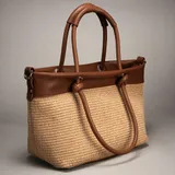 Borsa a Mano Donna Estate Made in Italia Tempo libero Colore Unico Cerniera lampo — foto 4