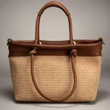Borsa a Mano Donna Estate Made in Italia Tempo libero Colore Unico Cerniera lampo — foto 5