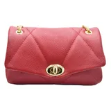 Borsa Spalla Donna Autunno/Inverno Made in Italia Quotidiano Vari Colori Bottoni — foto 5