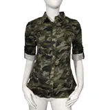 Camicia Camicia Donna Autunno/Inverno Made in Cina Tempo libero Colore Unico Standard Mimetico — foto 3