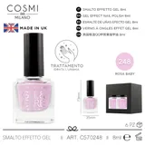 COSMI SMALTO EFFETTO GEL N.248 ROSA BABY, MADE IN UK — foto 1