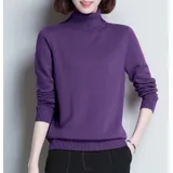 Pullover Donna Autunno/Inverno Made in Cina Tempo libero Colore Unico Standard — foto 1