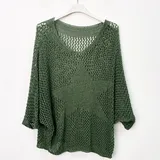 Pullover Pullover Donna Primavera/Estate Made in Italia Quotidiano Colore Unico Standard — foto 5