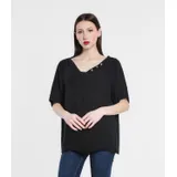 Camicetta Camicia Donna Primavera/Estate Made in Italia Quotidiano Colore Unico Standard — foto 1