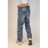 Jeans(U) Uomo Jeans Slim Fit Uomo Primavera/Estate Made in Cina Quotidiano Colore Unico Standard — foto 4