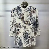 Camicia Casual Uomo Estate Made in Italia Tempo libero Colore Unico Standard Bottoni — foto 1