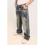 Jeans(U) Uomo Jeans Slim Fit Uomo Primavera/Estate Made in Cina Quotidiano Colore Unico Standard — foto 3