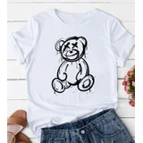 T-Shirt & Top(D) Genere T-Shirt Donna Primavera/Estate Made in Cina Quotidiano Colore Unico Standard — foto 1