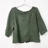 Camicetta Camicia Donna Primavera/Estate Made in Italia Quotidiano Colore Unico Standard — foto 5