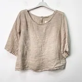 Camicetta Camicia Donna Primavera/Estate Made in Italia Quotidiano Colore Unico Standard — foto 3