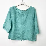 Camicetta Camicia Donna Primavera/Estate Made in Italia Quotidiano Colore Unico Standard — foto 4