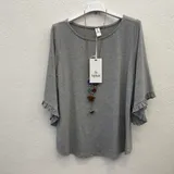 T-Shirt & Top(D) Genere T-Shirt Donna Estate Made in Italia Tempo libero Colore Unico Standard — foto 5