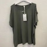 T-Shirt & Top(D) Genere T-Shirt Donna Estate Made in Italia Tempo libero Colore Unico Standard — foto 7