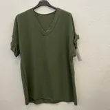 Curvy nome Genere T-shirt Donna Estate Made in Italia Quotidiano Colore Unico Oversize — foto 5