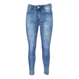 Jeans Skinny Donna Autunno/Inverno Made in Cina Tempo libero Colore Unico Standard Cerniera lampo — foto 3