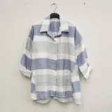Camicia Camicia Donna Estate Made in Italia Tempo libero Righe Lino — foto 1