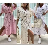 Vestiti Donna Primavera/Estate Made in Italia Quotidiano Vari Colori Standard Cotone — foto 1