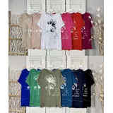 T-Shirt Donna Estate Made in Italia Quotidiano Vari Colori Standard — foto 1