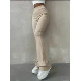 Pantaloni Donna Quattro stagioni Made in Italia Quotidiano Colore Unico Standard Monocromo Senza Chiusura — foto 1