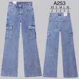 Jeans Bootcut Donna Quattro stagioni Made in Cina Quotidiano Colore Unico Standard — foto 1