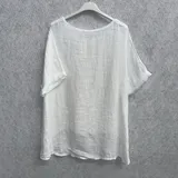 T-Shirt & Top(D) Genere Camicia caftani Donna Estate Made in Italia Tempo libero Colore Unico Curvy(taglie forti) — foto 3