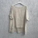 T-Shirt & Top(D) Genere Camicia caftani Donna Estate Made in Italia Tempo libero Colore Unico Curvy(taglie forti) — foto 4