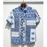 Camicia Uomo Primavera/Estate Made in Italia Quotidiano Colore Unico Standard Bottoni — foto 1