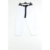 Pantaloni Boyfriend in Cotone con Cintura — foto 5