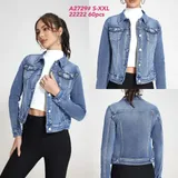 Giacca di Jeans Donna Quattro stagioni Made in Cina Quotidiano Colore Unico Standard — foto 1