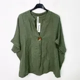 Camicetta Camicia Elegante Donna Primavera/Estate Made in Italia Quotidiano Colore Unico Standard — foto 5