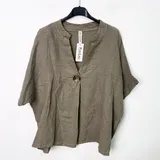 Camicetta Camicia Elegante Donna Primavera/Estate Made in Italia Quotidiano Colore Unico Standard — foto 4