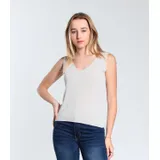 T-Shirt & Top(D) Genere Canottiera Donna Estate Made in Italia Quotidiano Colore Unico Standard Monocromo — foto 3