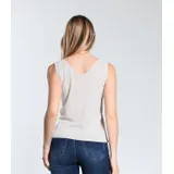 T-Shirt & Top(D) Genere Canottiera Donna Estate Made in Italia Quotidiano Colore Unico Standard Monocromo — foto 4