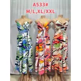 Vestiti Donna Primavera/Estate Made in Cina Tempo libero Vari Colori Oversize Fiori — foto 1