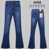 Jeans Bootcut Donna Quattro stagioni Made in Cina Quotidiano Colore Unico Oversize — foto 1