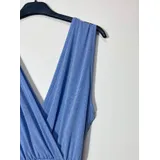 Abito Lungo Smanicato Collo V con Cintura Mix Lurex — foto 3