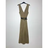 Abito Lungo Smanicato Collo V con Cintura Mix Lurex — foto 5