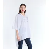 Camicia Camicia Elegante Donna Primavera/Estate Made in India Quotidiano Colore Unico Standard — foto 4