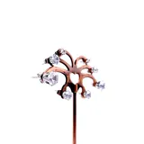 Orecchini 4-Pezzi 3-Misure acciaio inox con zircone — foto 1