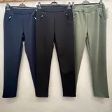 Curvy nome Genere Pantaloni Donna Autunno/Inverno Made in Italia Quotidiano Vari Colori Standard Monocromo — foto 1
